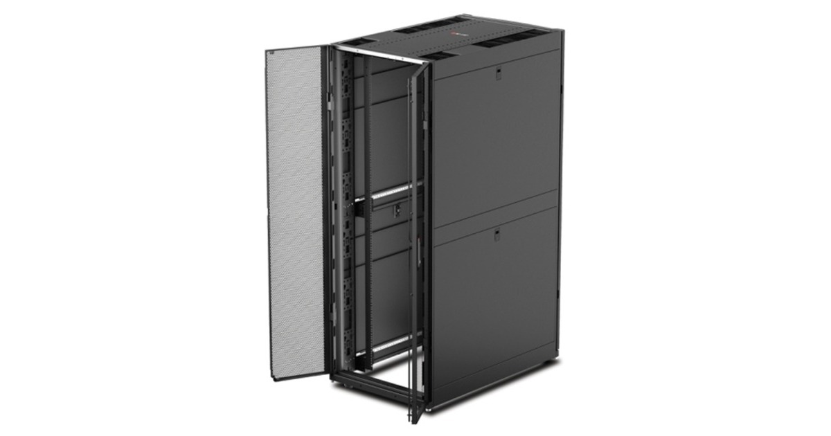 APCNetShelter SX 42U met zijpanelen, breed en diep server rack  (Zwart, 750 x 1200 x 1991mm, incl. verticale kabelmanagers)