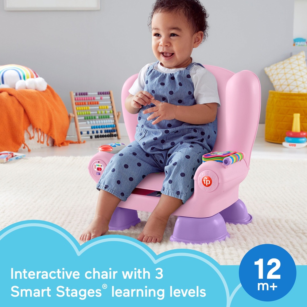 Fisher-Price Lachen & Lernen Smart Stages Aktivitätsspielzeug-Stuhl Rosa