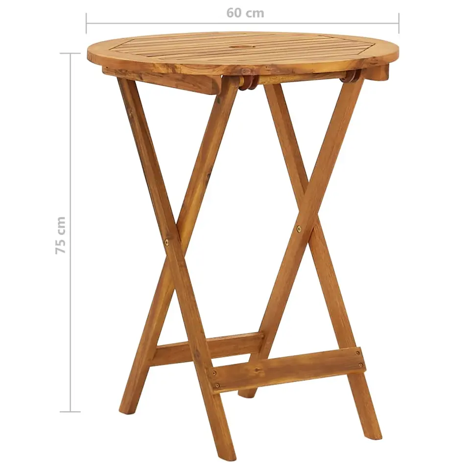 vidaXL - Houten Tuinset - Bruin - Hout - 60 cm