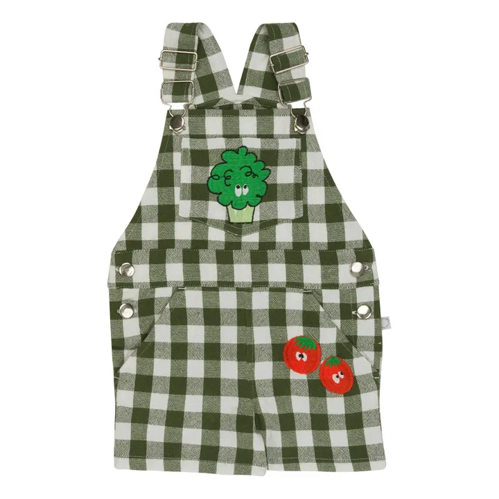 Stella McCartney Kids Salopette Vichy | Vert kaki