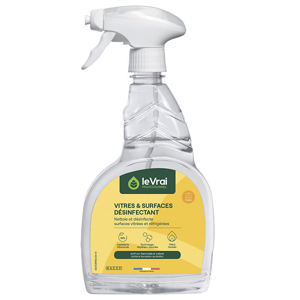 Nettoyant désinfectant vitres et surfaces HACCP Le Vrai VSD 750 ml