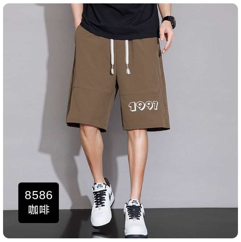 Lefitt - Cargoshorts met trekkoord in de taille en wijde pijpen