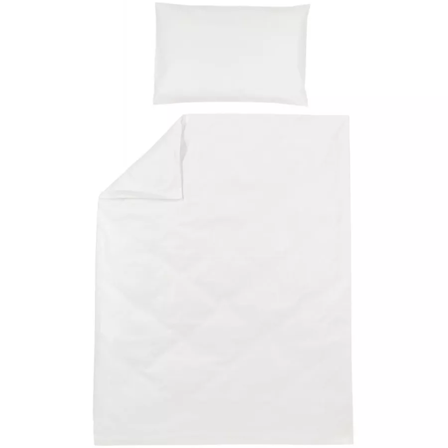 Meyco Bettwäsche Kinderbett 100 x 135 cm Uni Offwhite