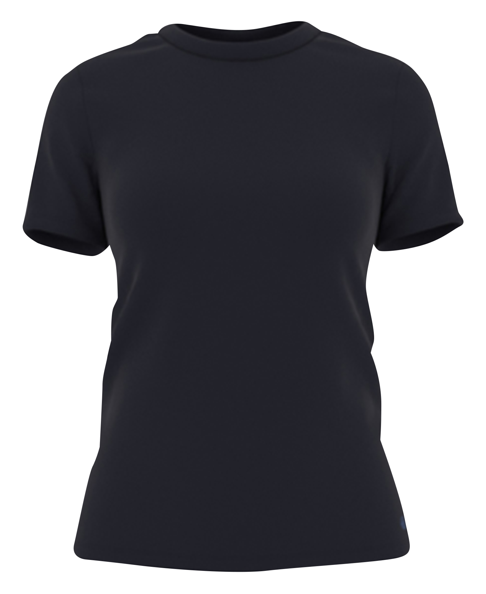 Tee-shirt col rond en coton| Bleu