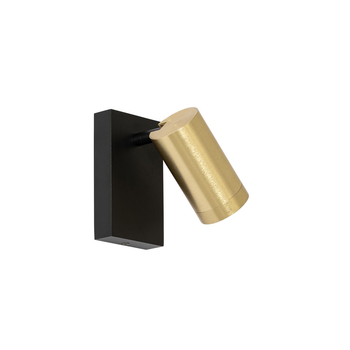 Wandlamp zwart met goud verstelbaar met schakelaar - Jeana Luxe