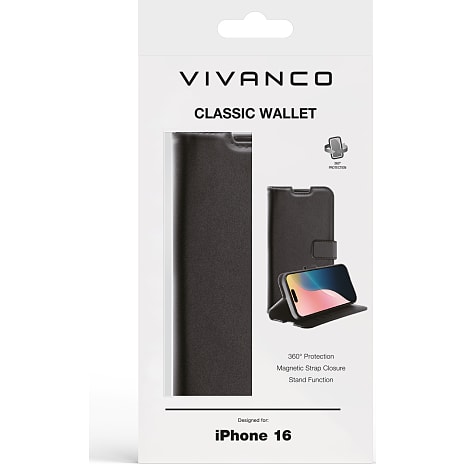 Vivanco iPhone 16 wallet - sort