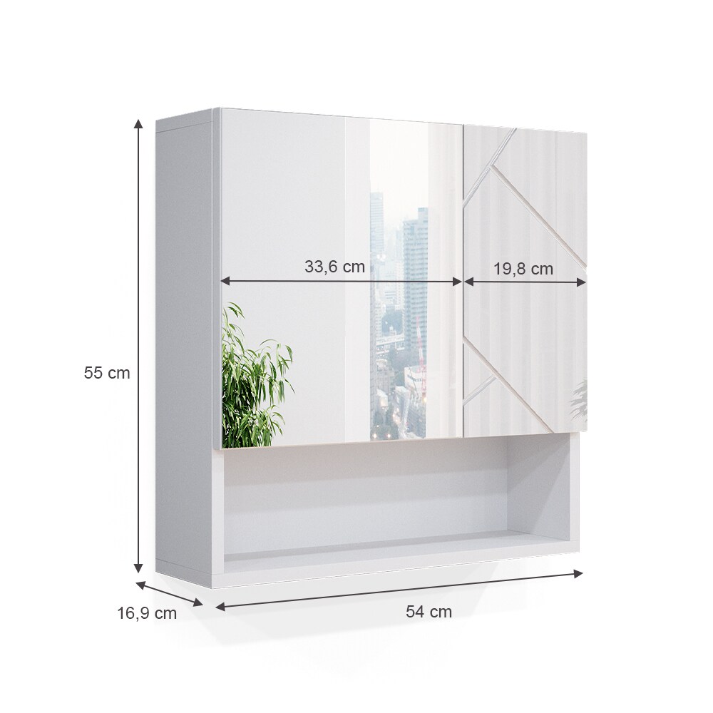 Vicco Spiegelschrank Badschrank Badezimmerspiegel Irma Spiegel Hängeschrank Bad