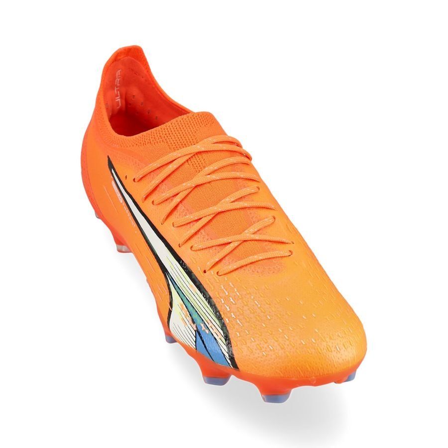 PUMA Ultra Ultimate FG/AG Supercharge - Orange/Blanc/Bleu