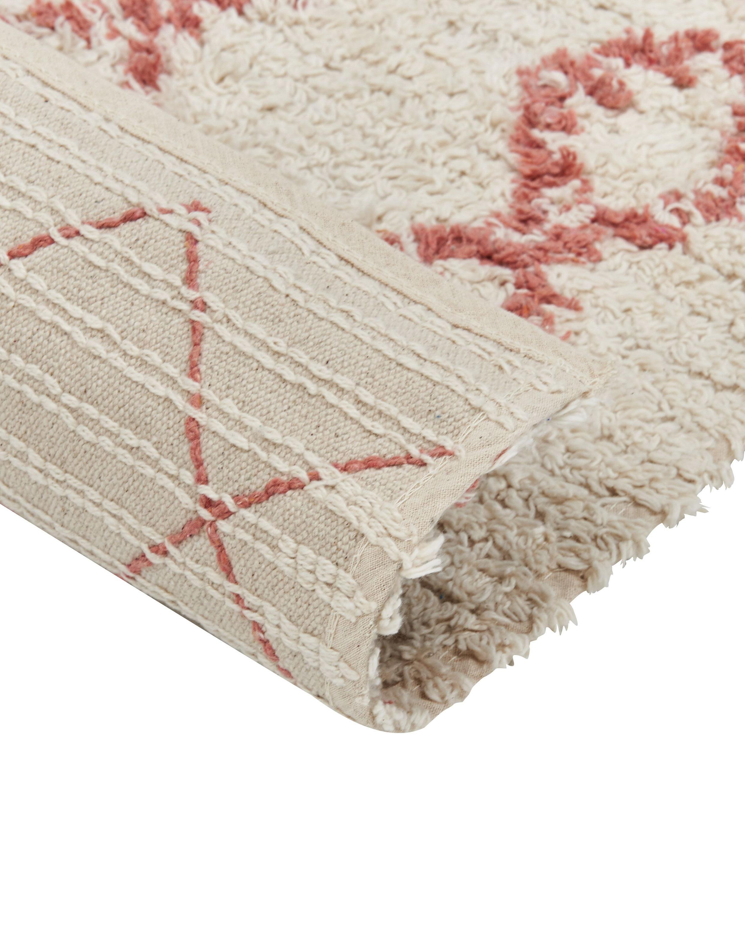 Vloerkleed BUXAR Beige 160 x 230 cm Katoen