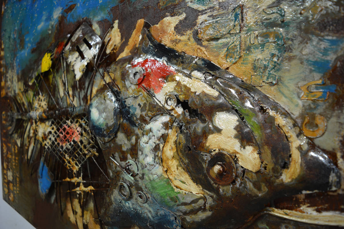 Wandbild FISCH - Metall - 120x80 cm