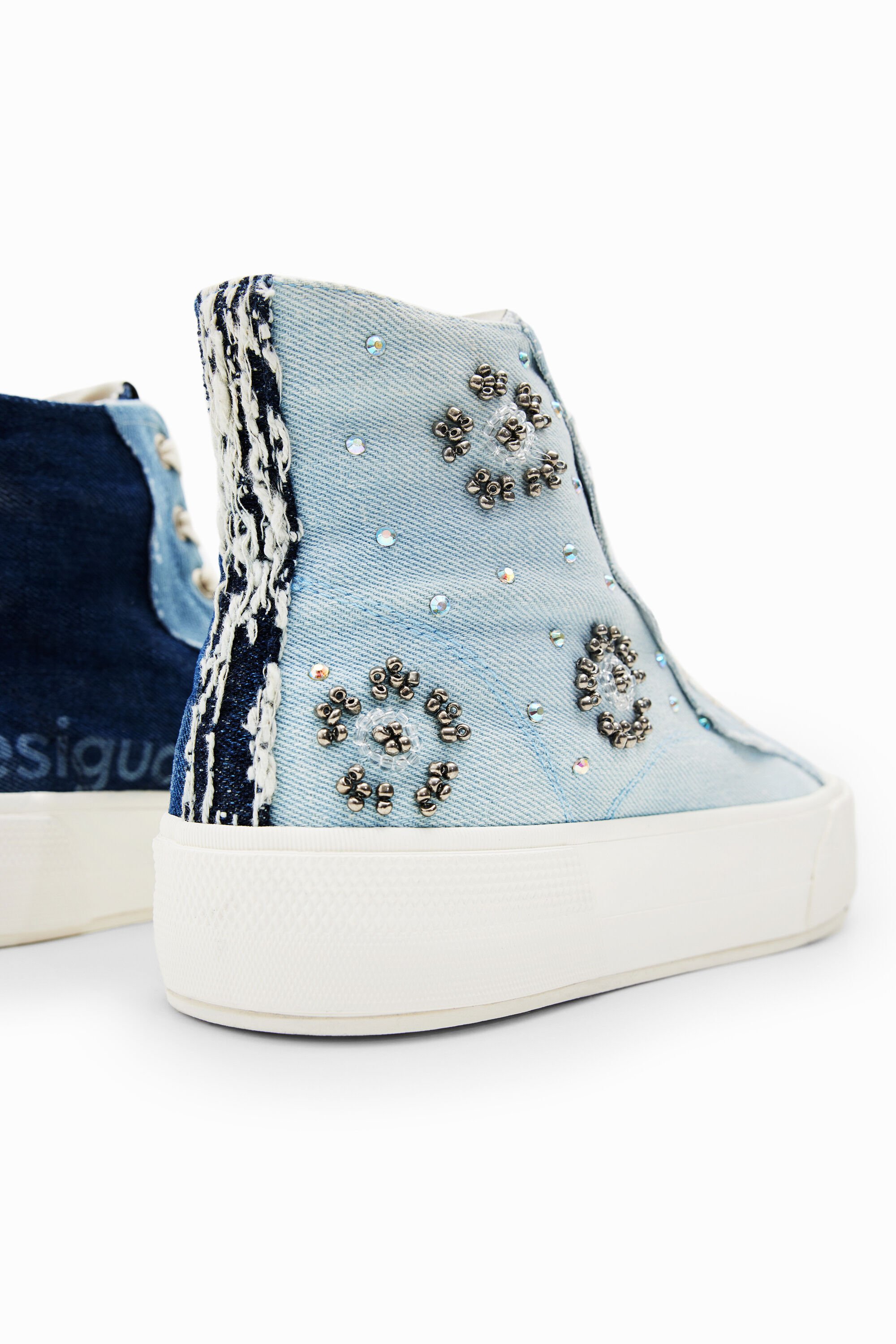 Baskets montantes denim