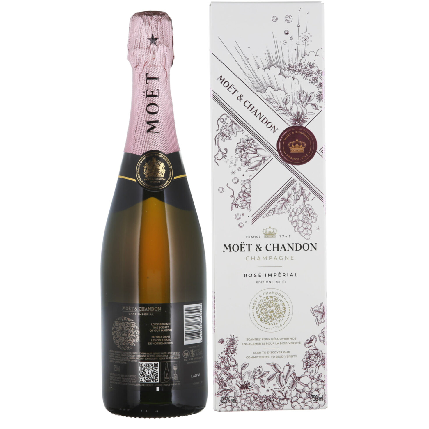 Champagne AOC Moët & Chandon Rosé brut Say Yes To Love Giftbox -75cl
