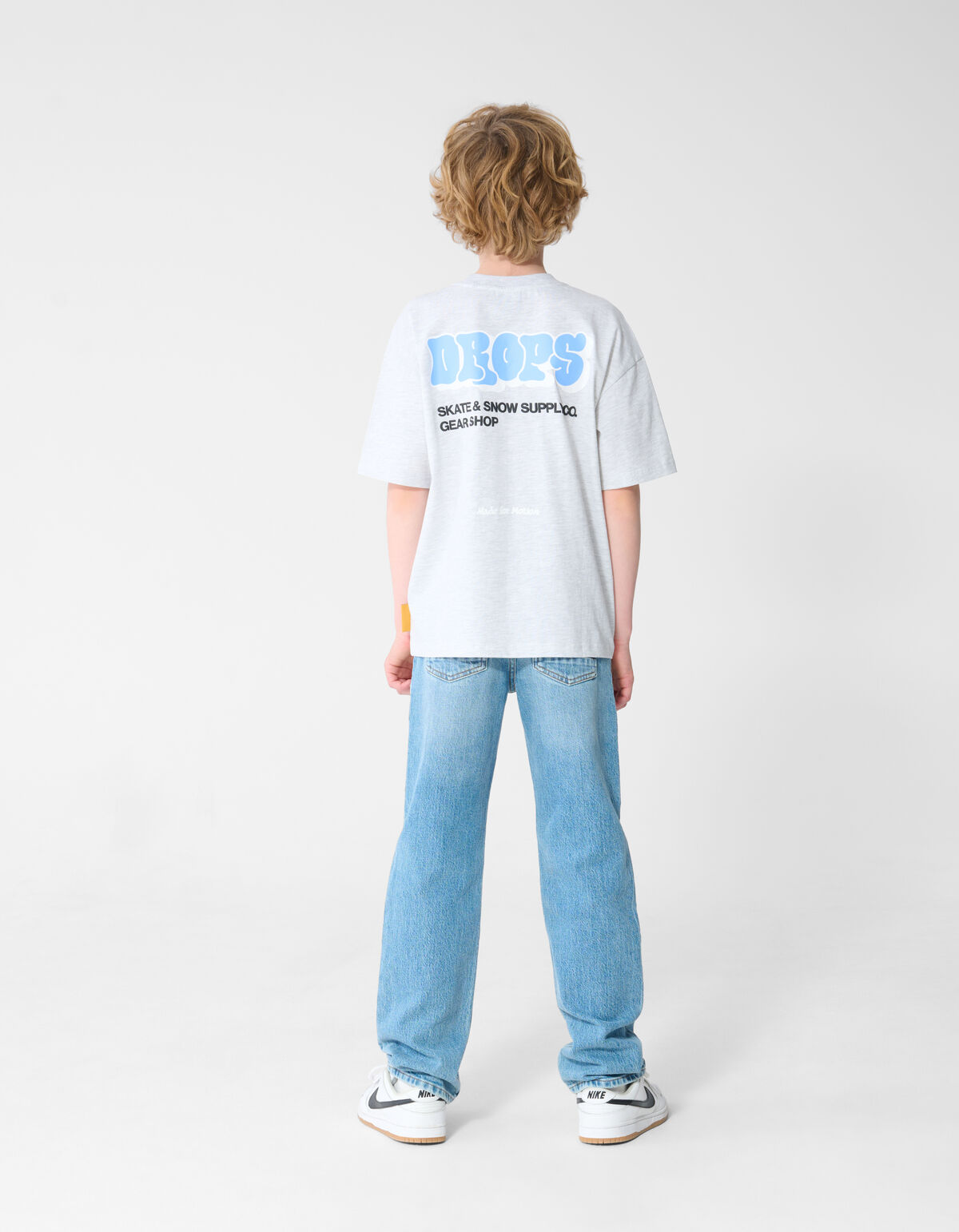 Drops Artwork T-shirt Lichtgrijs