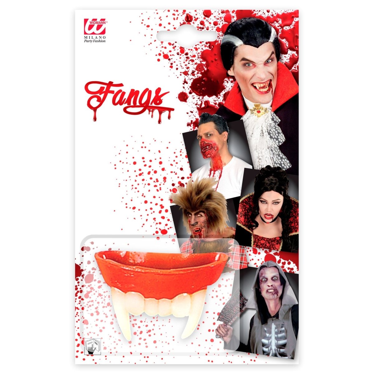 Vampier Nep Tanden Wit Rood