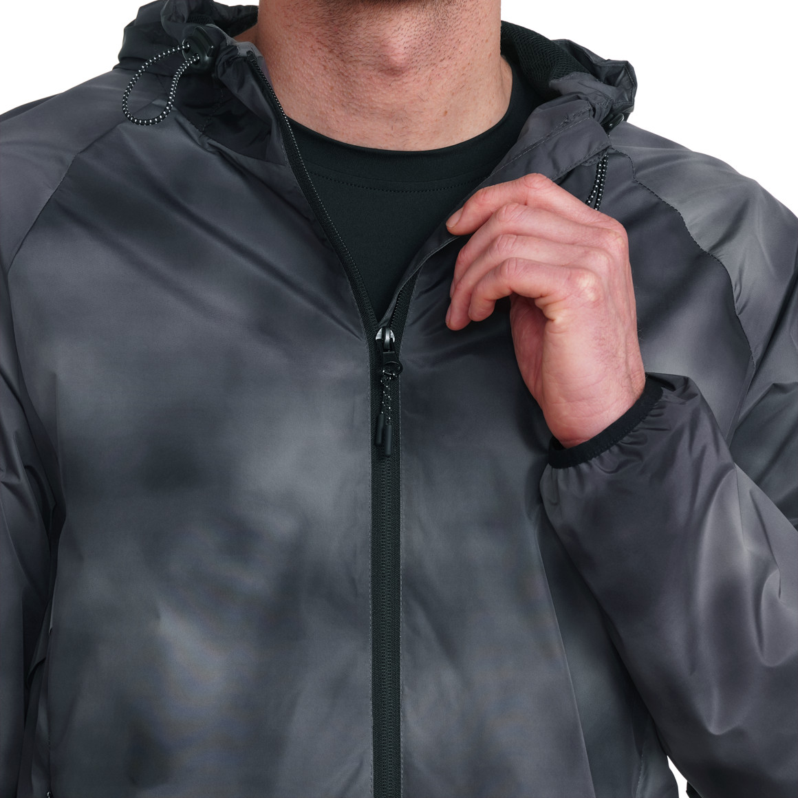 VanVaan Herren Sport-Jacke mit Farbverlauf dunkelgrau / grau