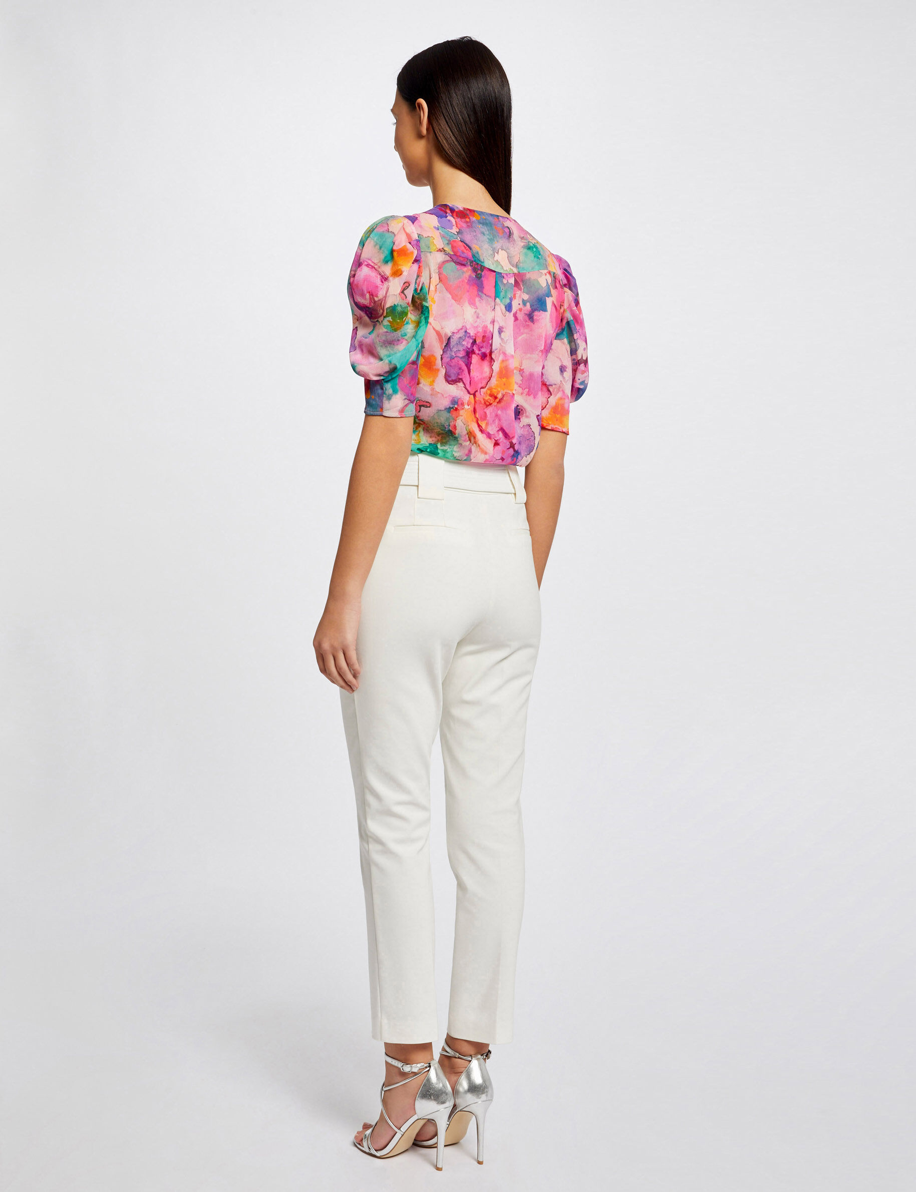 Chemise manches courtes imprimée multico femme - multico