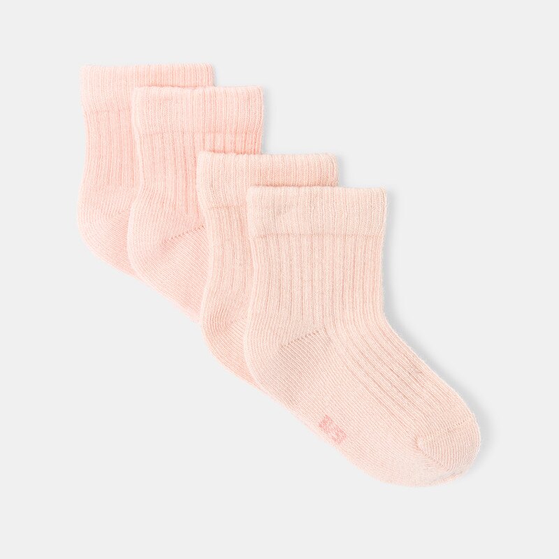 Lot de 2 paires de chaussettes en coton roses mixte Absorba Rose