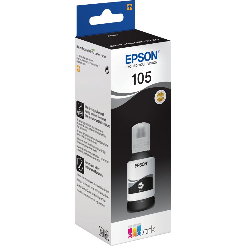 Epson 105 EcoTank Pigment Black ink bottle