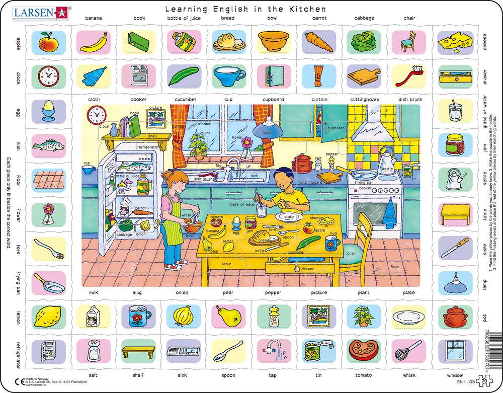 Larsen Puzzle Puzzle - Learning English (1) in the Kitchen
