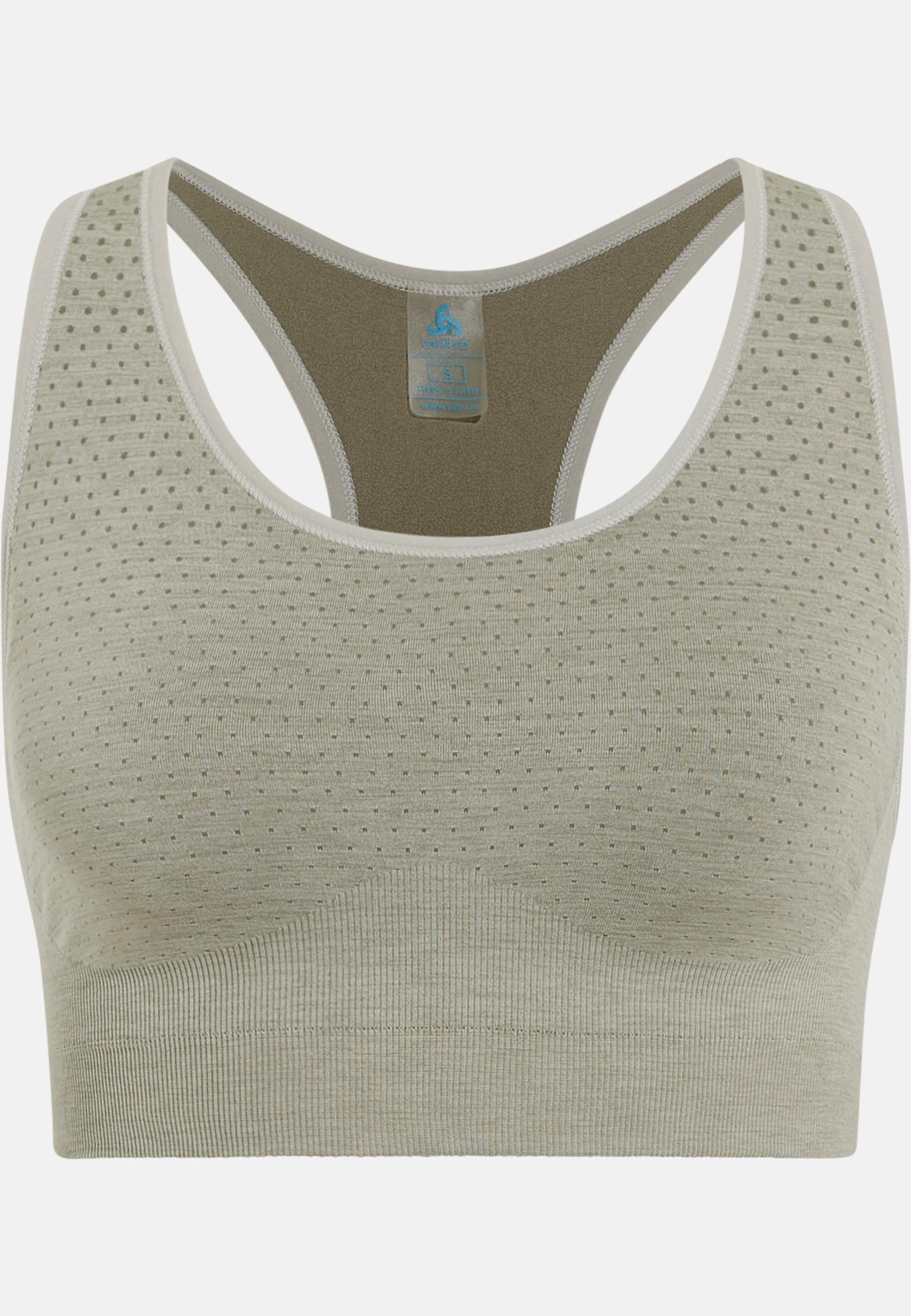 Seamless Sport-BH mit mittlerem Halt in vetiver melange