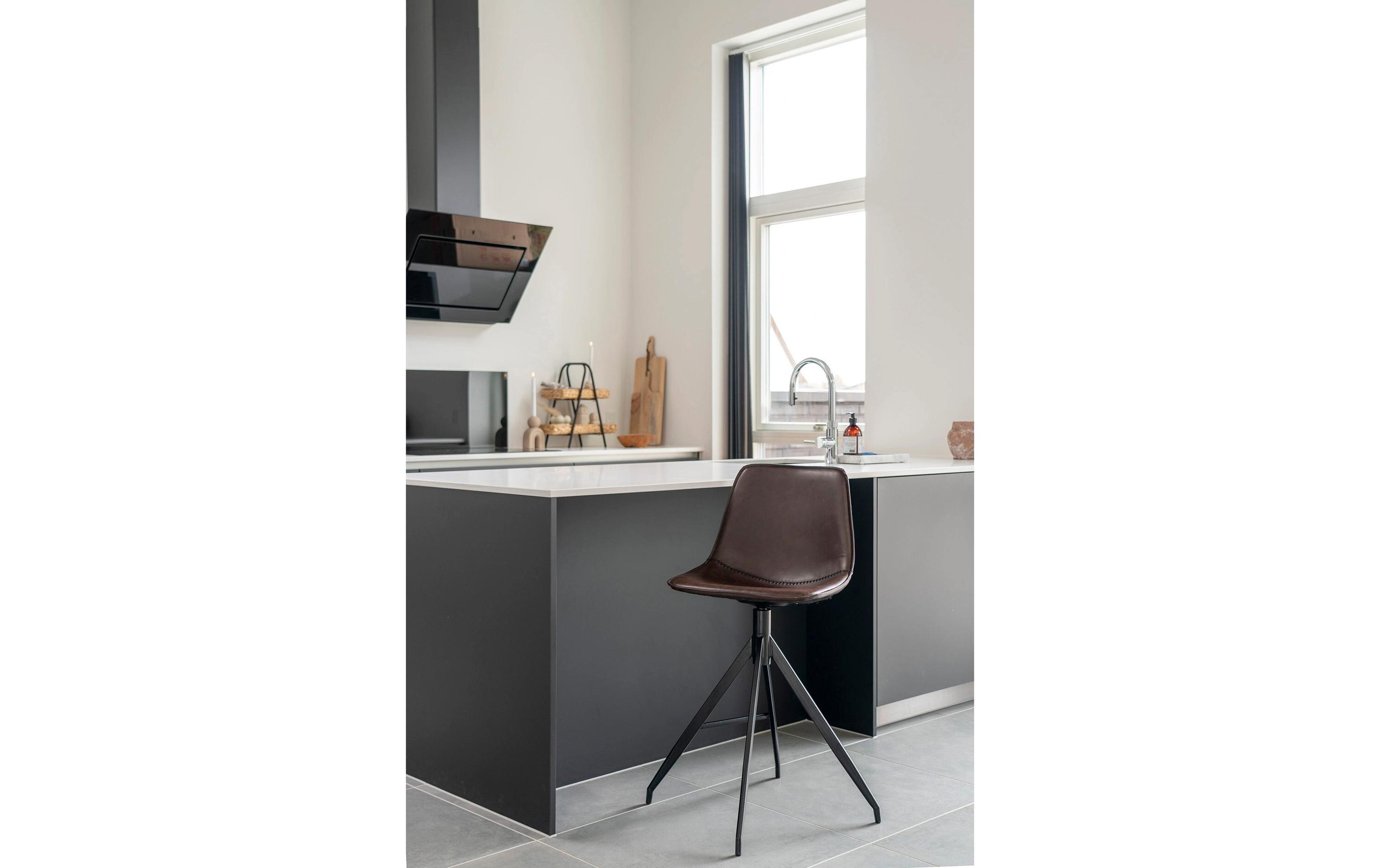 Barhocker Monaco 2 Stück, Braun<br>Barstühle