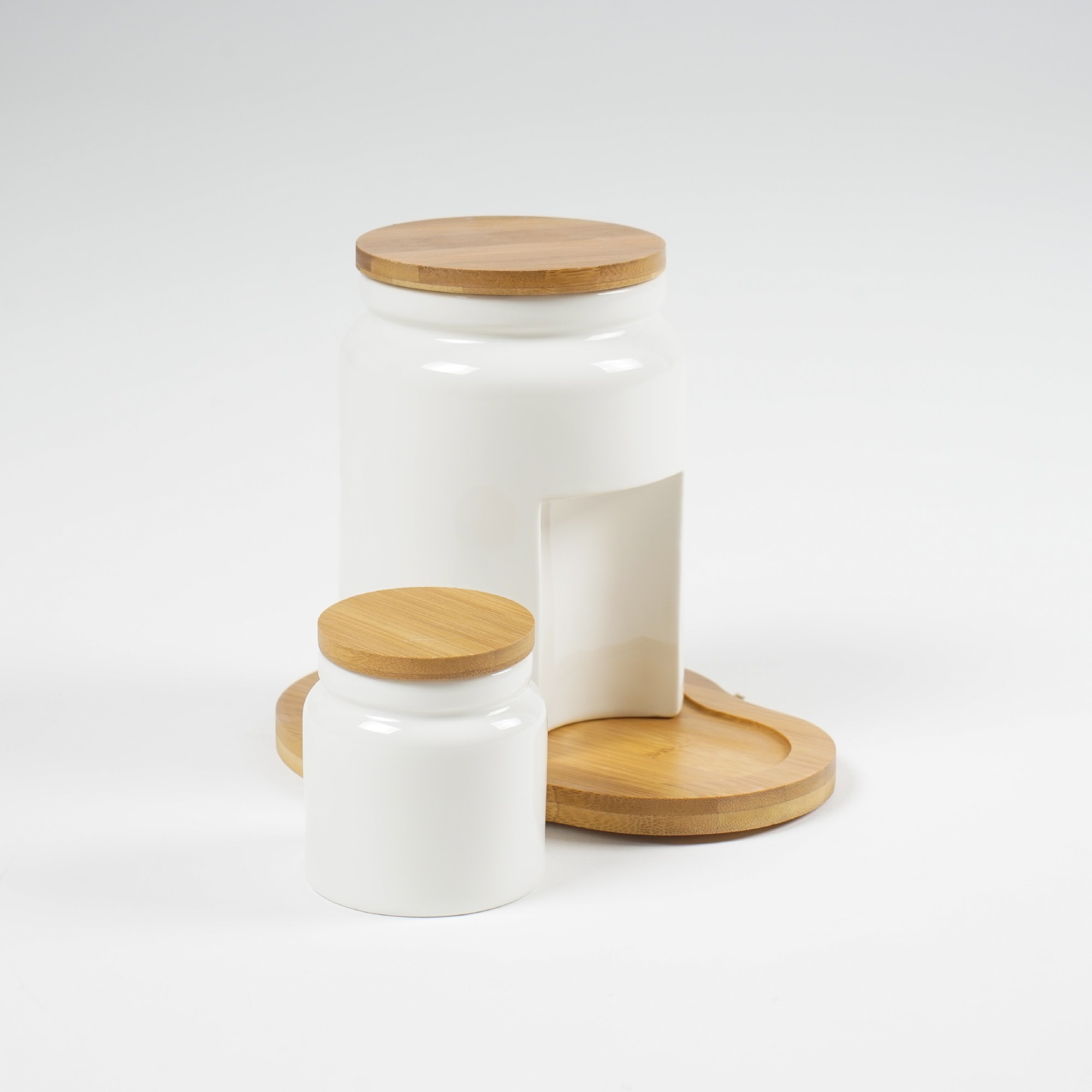 Tischset 'Marmelade', weiß, Ø 7 cm, H 8 cm, Ø 11 cm, H 15 cm zu 21,80