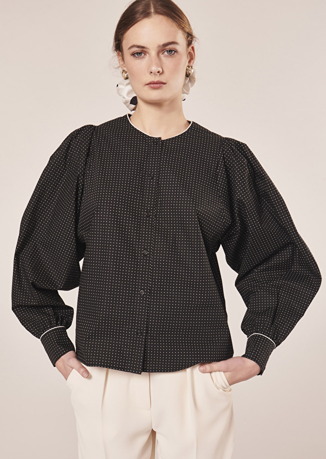 Chemise Candicenoire à pois