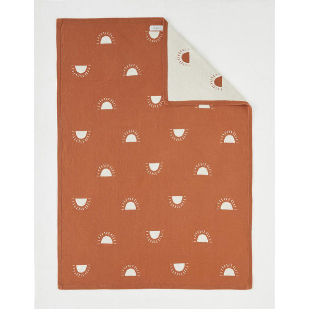 Couverture 75 cm X 100 cm tricot caramel Babou & Kendi - NOUKIE 'S