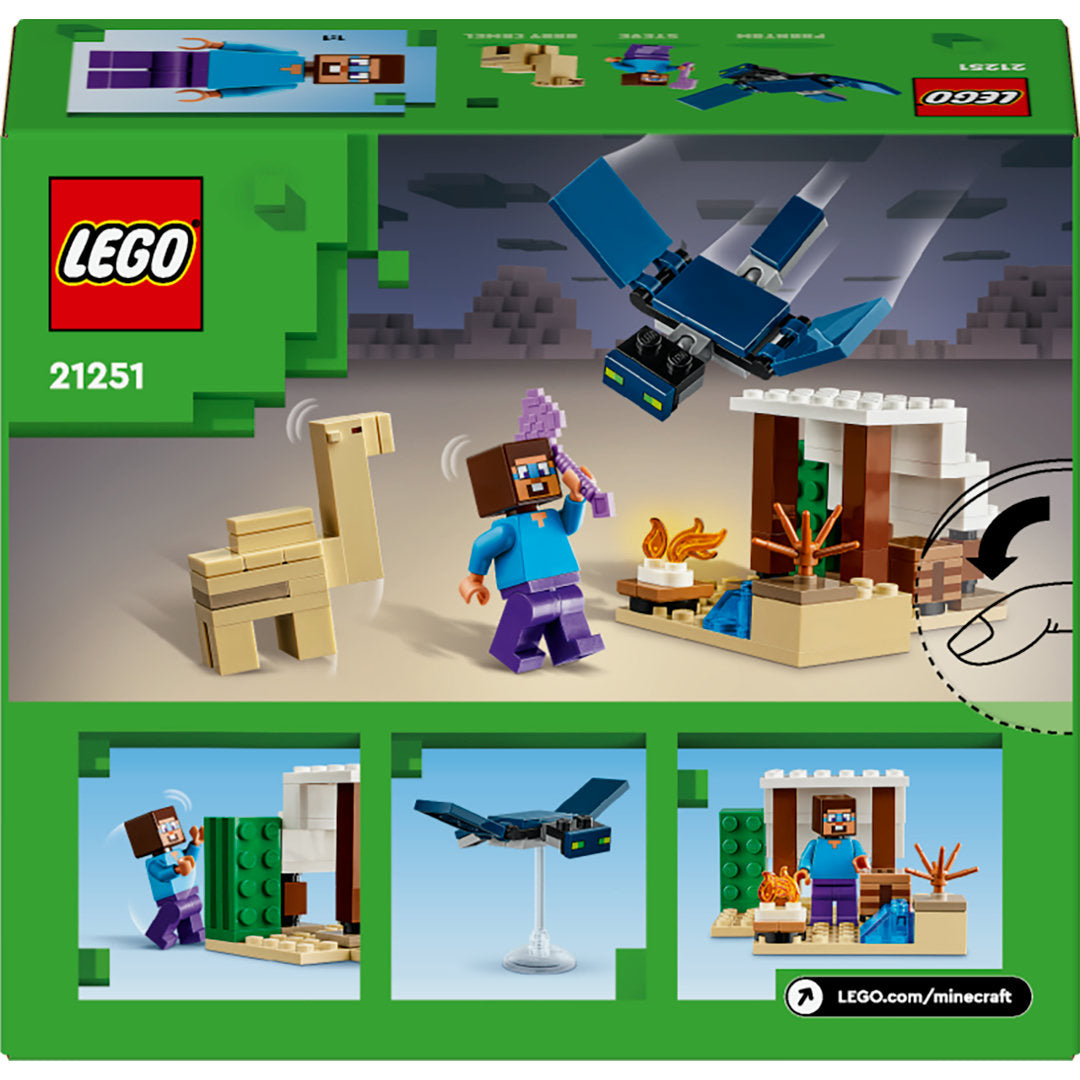 LEGO minecraft steve's woestijnexpeditie set