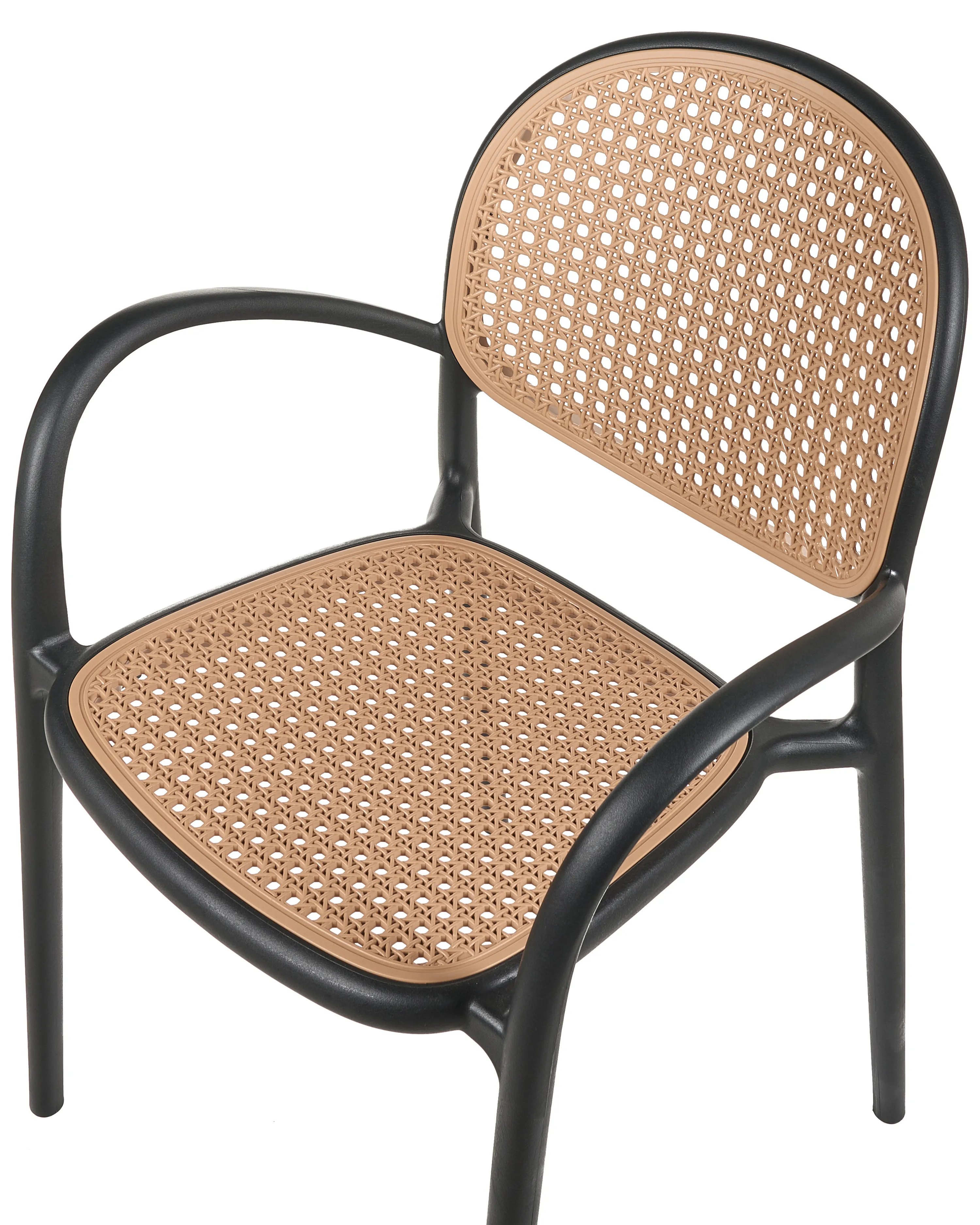 Set van 2 tuinstoelen POVOLETTO Synthetisch materiaal Zwart