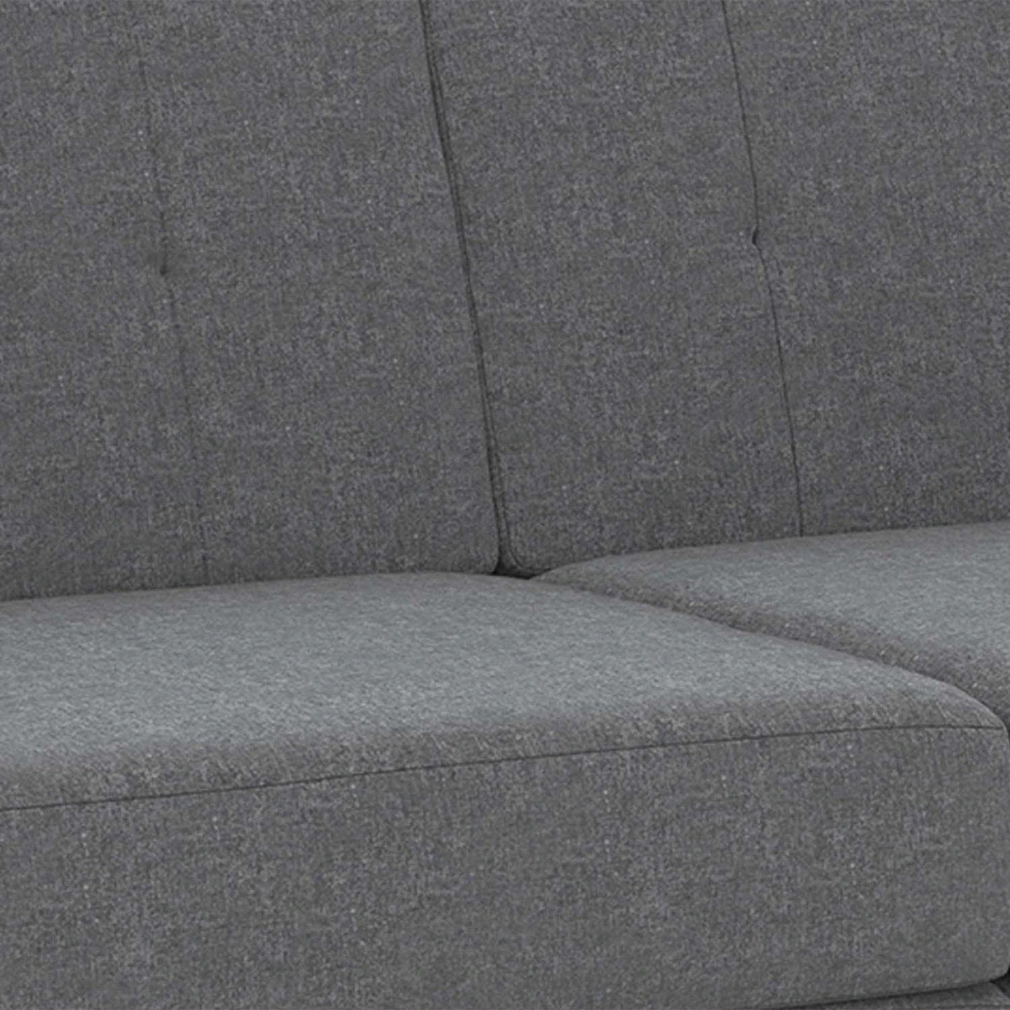 Canapé fixe 3 places CALLIE en tissu gris anthracite