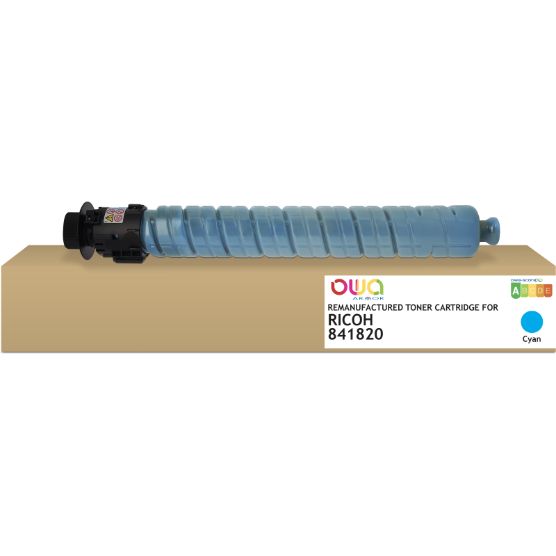Toner remanufacturé OWA - standard - Cyan - pour RICOH 841820, RICOH 841820