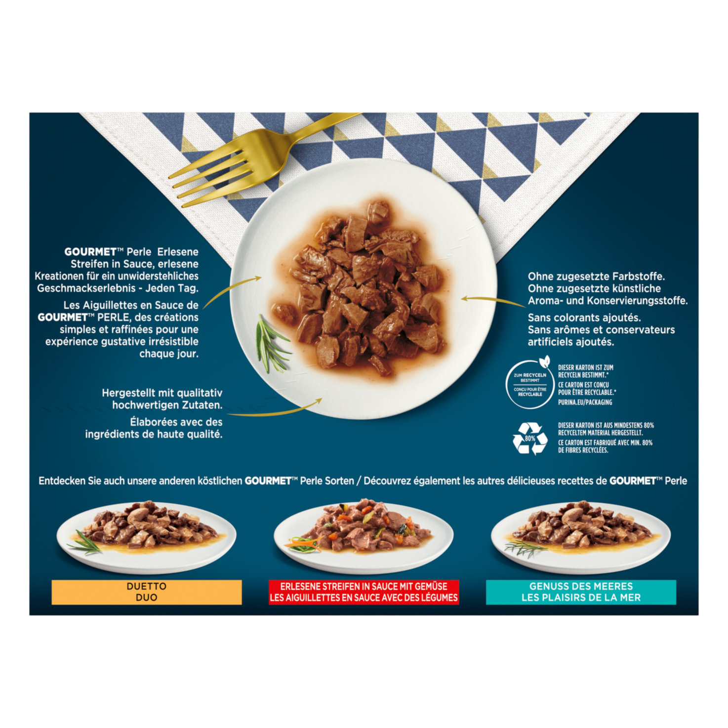 Gourmet Perle Katzenfutter in Sauce Erlesene Streifen 12x85g