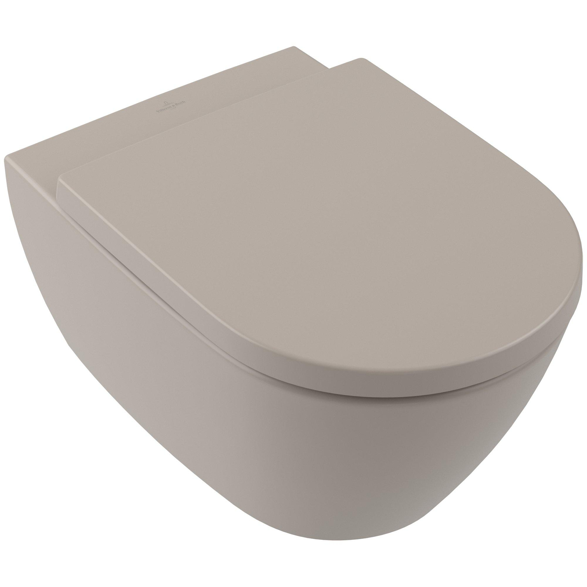 Villeroy & Boch Subway 2.0 randloos toilet CeramicPlus taupe