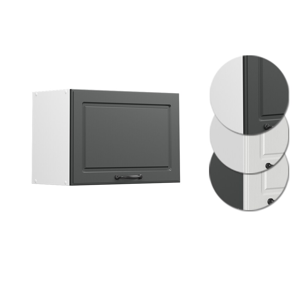 Vicco Hängeschrank Küchenschrank Küchenzeile Landhaus R-Line 60 cm flach Weiß-Anthrazit