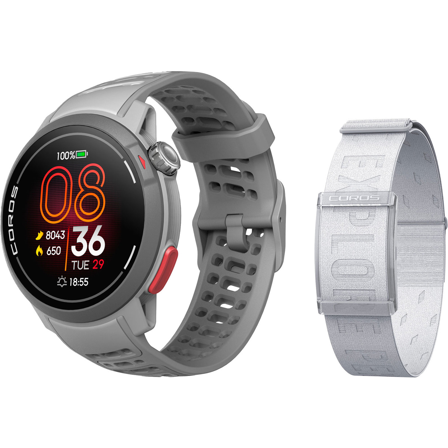Coros Pace Pro + Hartslagmonitor