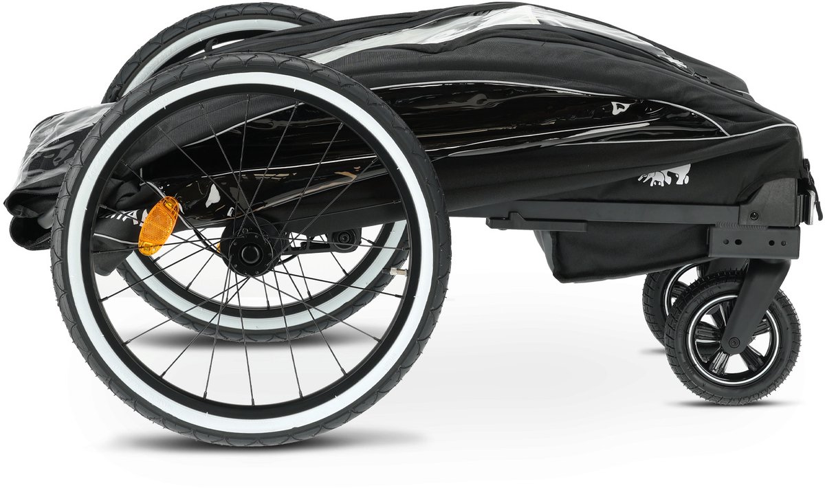 Deryan Luxe 3-in-1 fietskar - Black