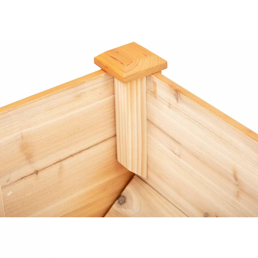 Outsunny Hochbeet mit Vliesstoffverkleidung und 4 Haken natur
