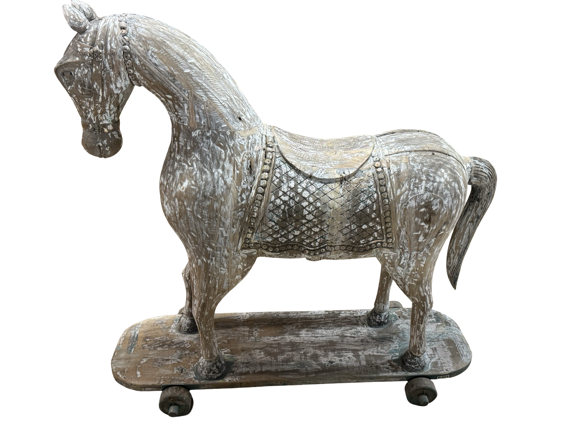 Decoratie houten paard groot
