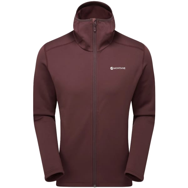 Veste polaire randonnée MONTANE FURY HOODIE DARK GARNET