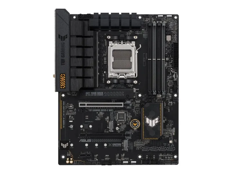 ASUS TUF GAMING B650-E WIFI - Bundkort - ATX - Socket AM5 - AMD B650 Chipset - USB-C Gen2, USB 3.1 Gen 2 - Wi-Fi 6E, Bluetooth - onboard grafik (CPU påkrævet) - HD Audio (8-kanaler)