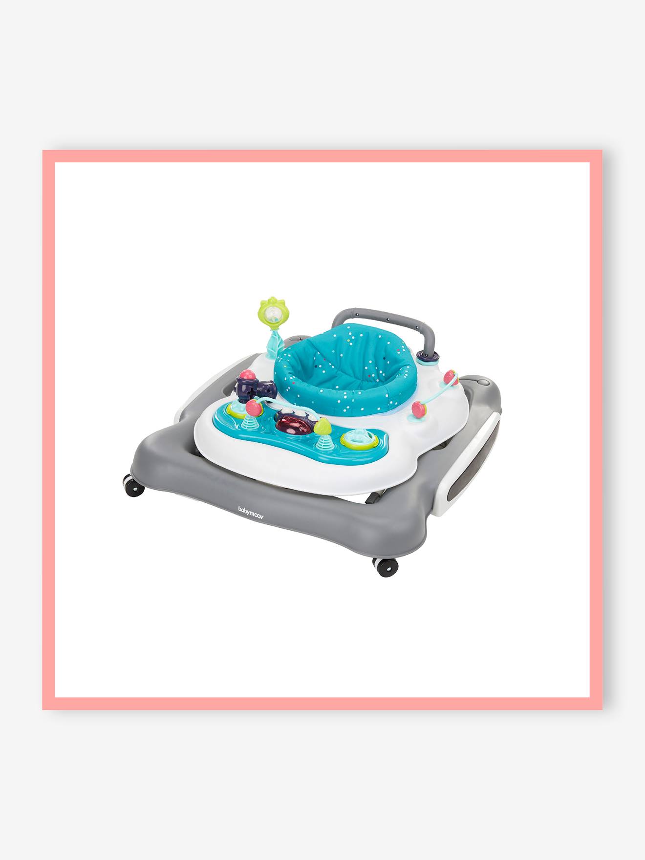 Andador/Cadeira de Passeio 5 em 1 BABYMOOV, Azul Forte com Estampa
