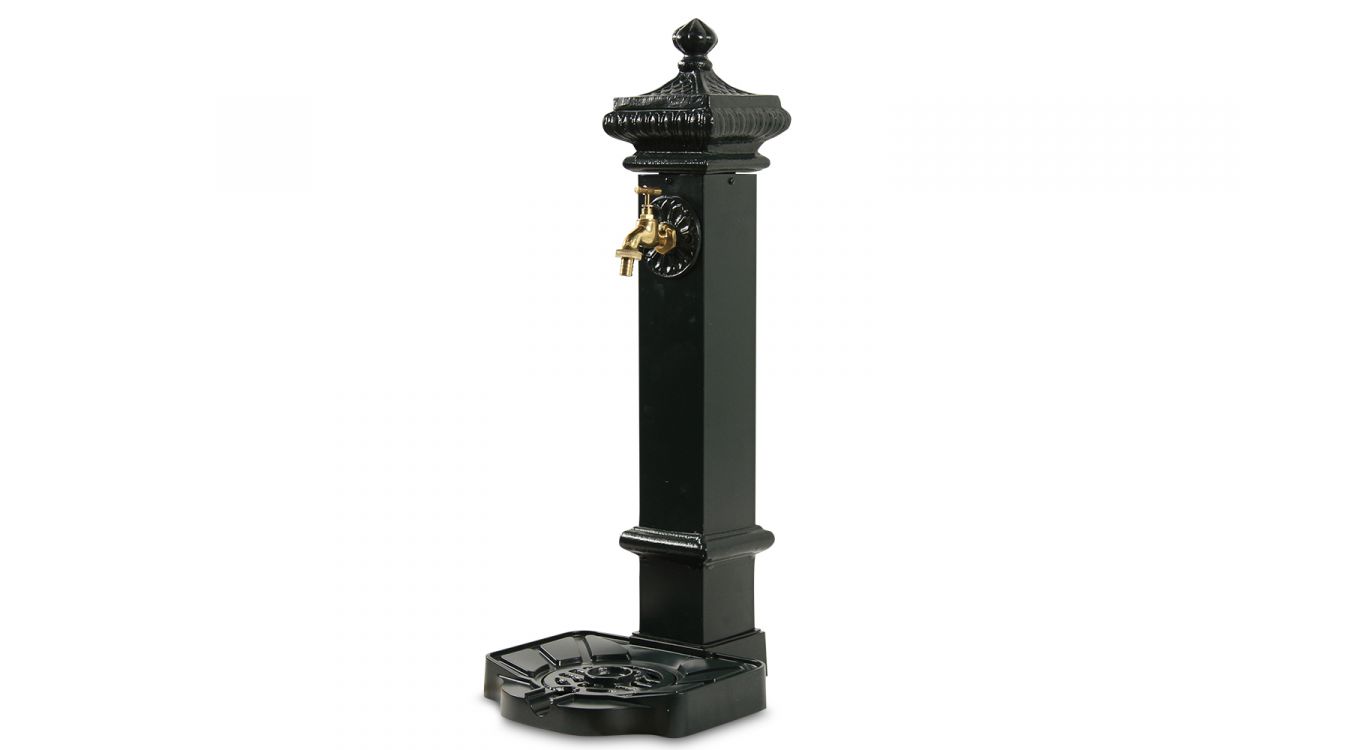 Fontaine de jardin aluminium-métal vert 29x33x76cm