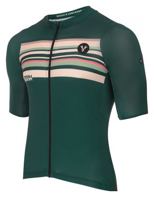 Maillot Manches Courtes LeBram Arpettaz Vert Coupe Ajustée