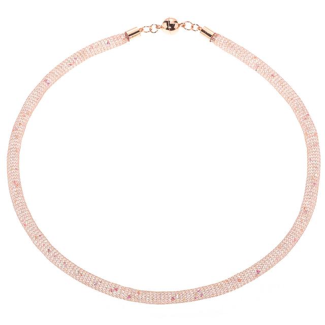 Luxus Mesh-Collier, ca. 2000 Zirkonia, ca. 50 cm