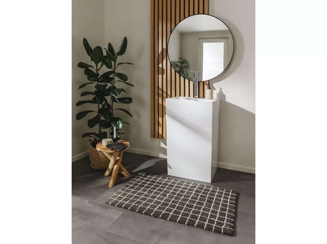 Tapis de Bain Wavu Gris 60x100 cm
