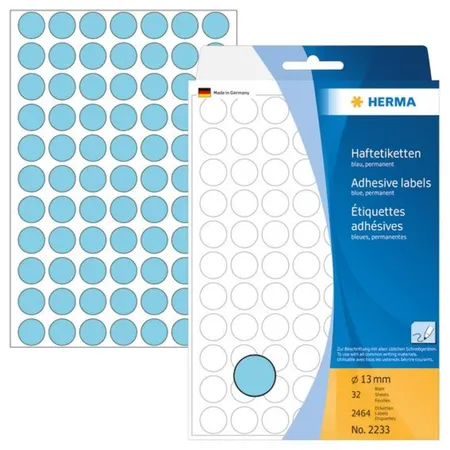 HERMA Etikett Farbpunkt blau Ø 13mm 2464 Stück