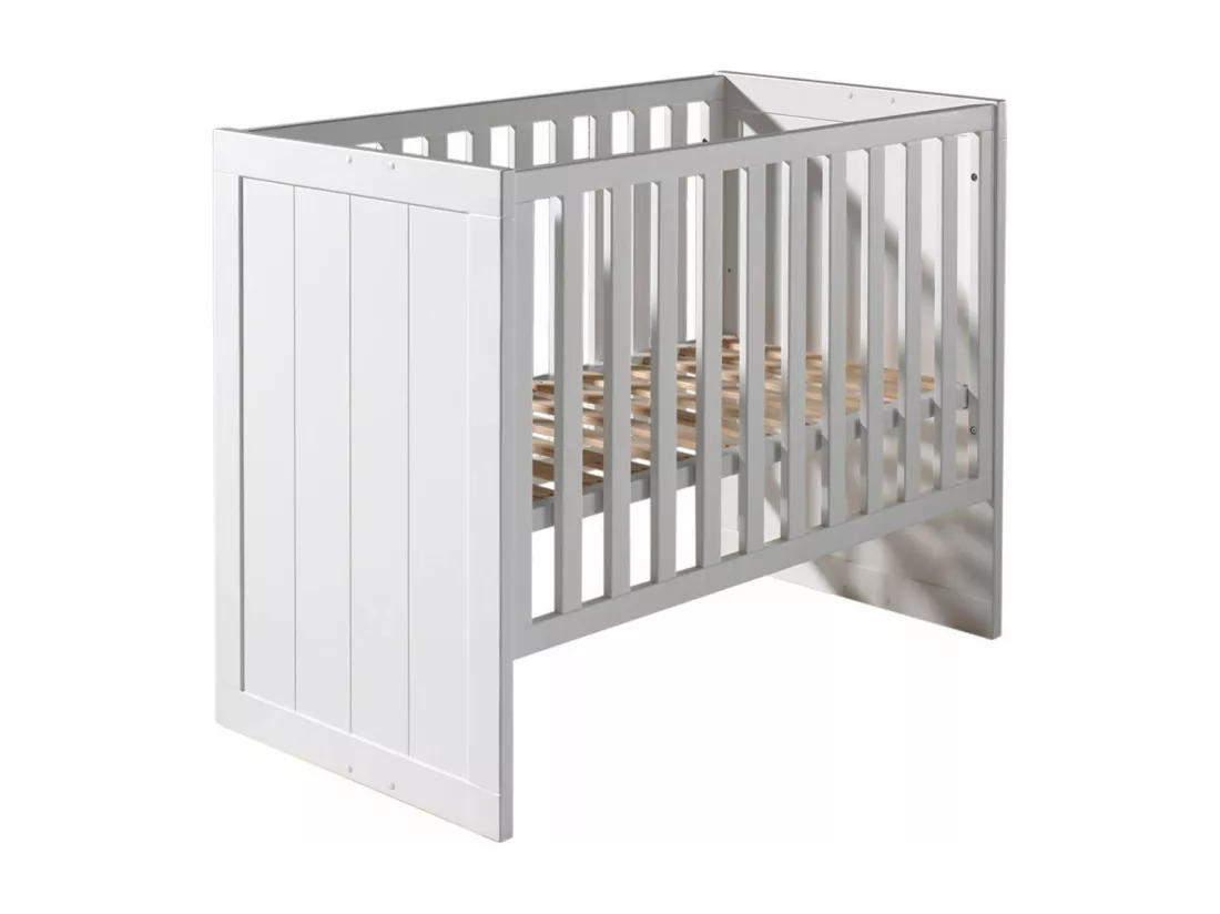 GASTON - Pack Lit Bébé 60x120cm + Commode + Armoire 3P