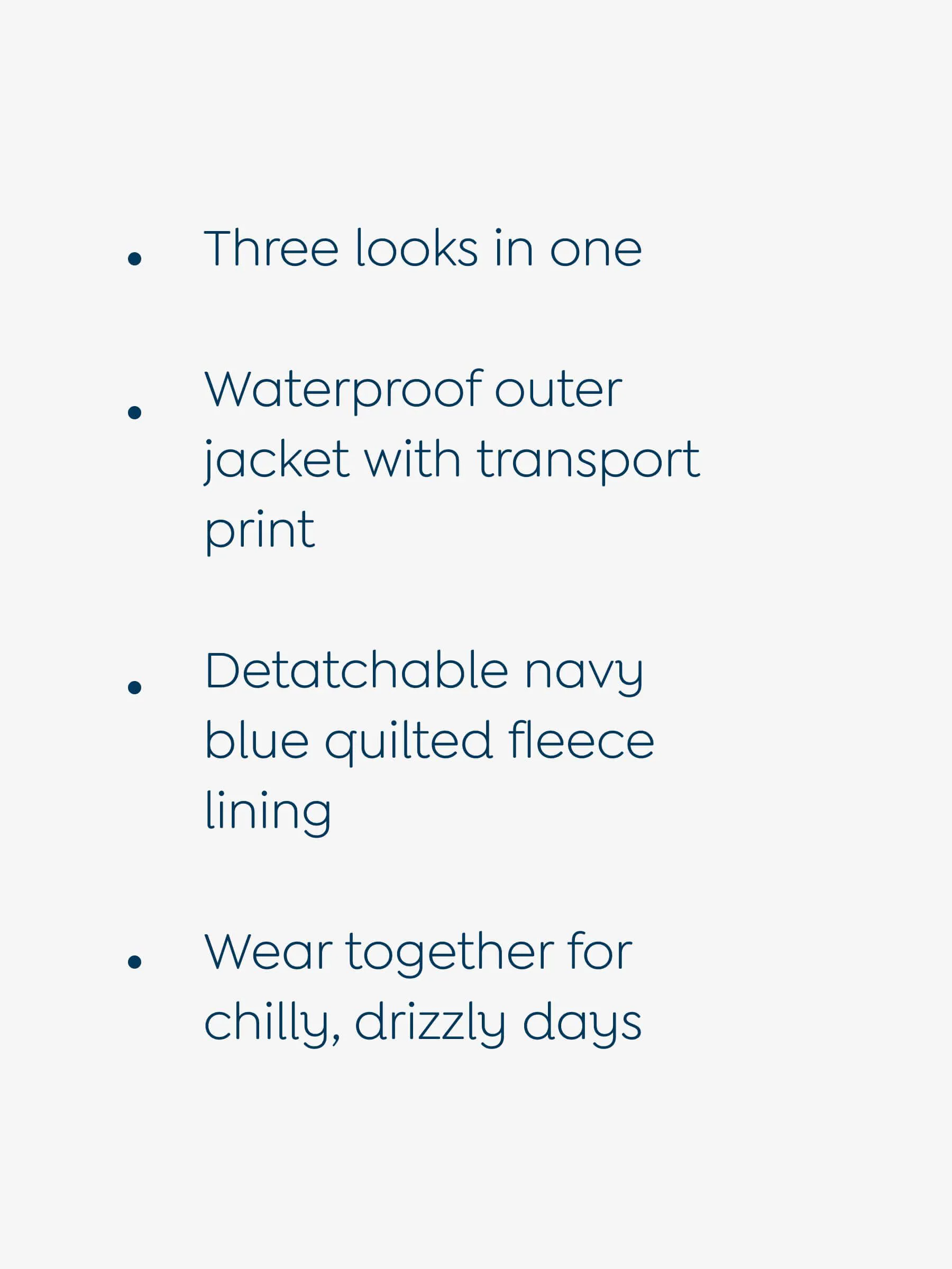 Jojo Maman Bébé 3-in-1 waterbestendig jack