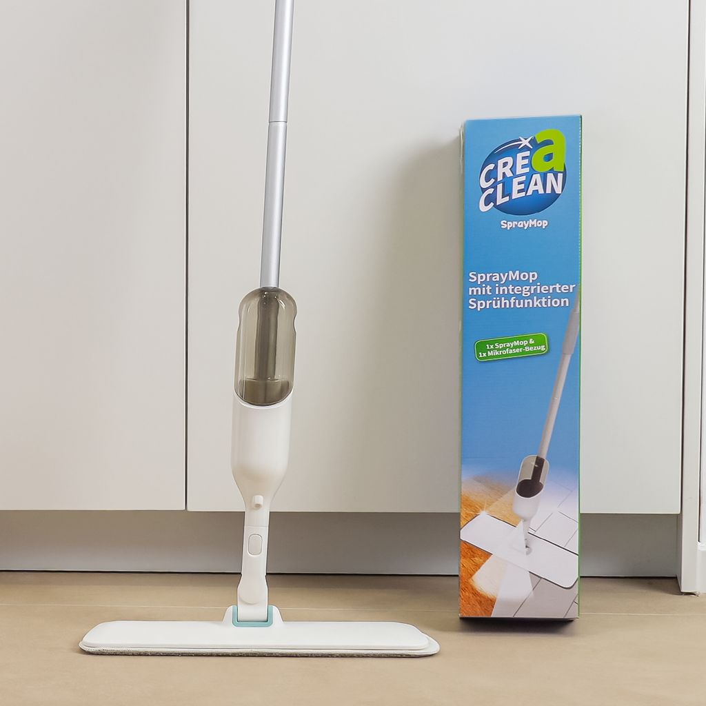 Spray Mopp Sprühwischer Bodenreiniger mit Wassertank / Mikrofaser Pad (54067) - Blau / Weiss